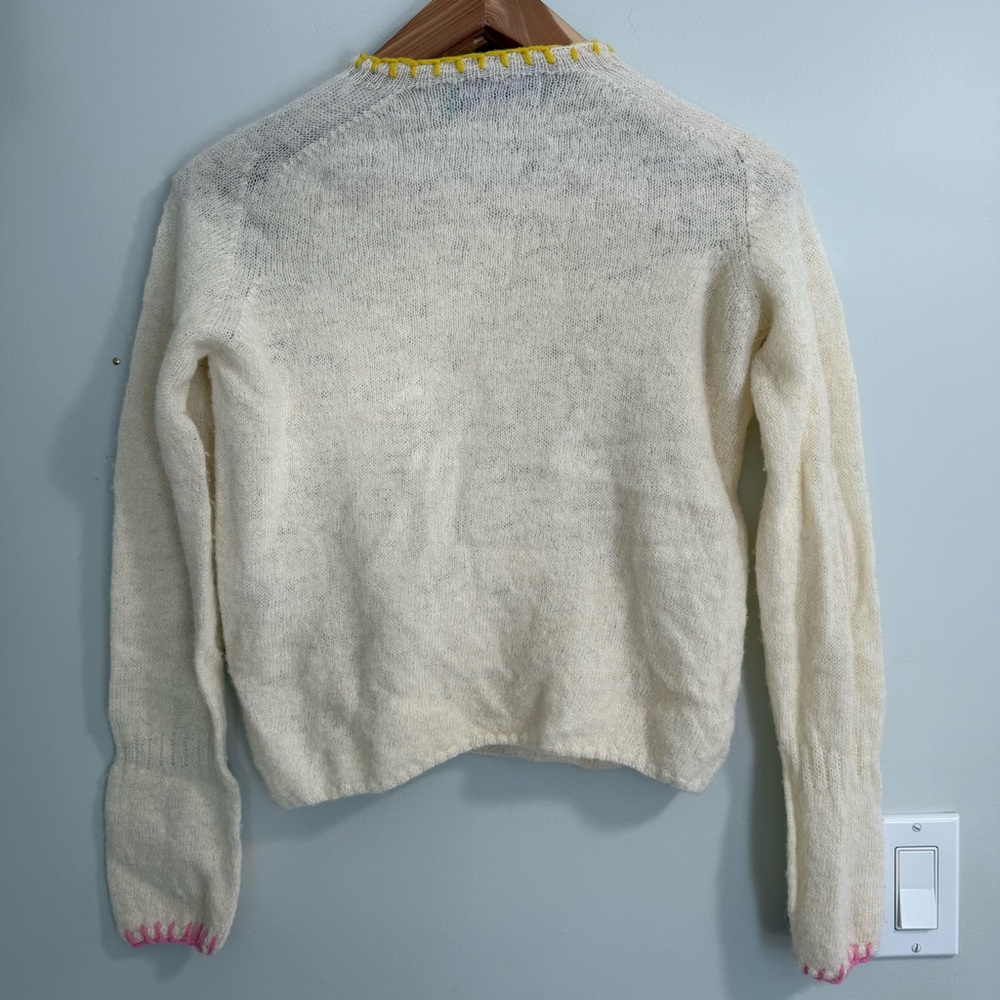 La Fetiche Wool Contrast Stitch Sweater - Picture 2 of 10